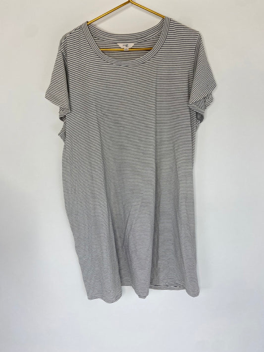 Striped T-shirt Dress - 2X