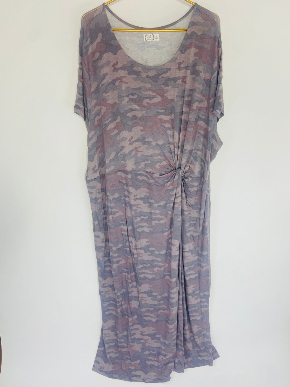 Moody Lavender Camo Stretchy Dress - 4X