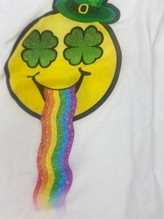 Smiley Face St. Patrick's Day Emoji Tee- Youth S (6)