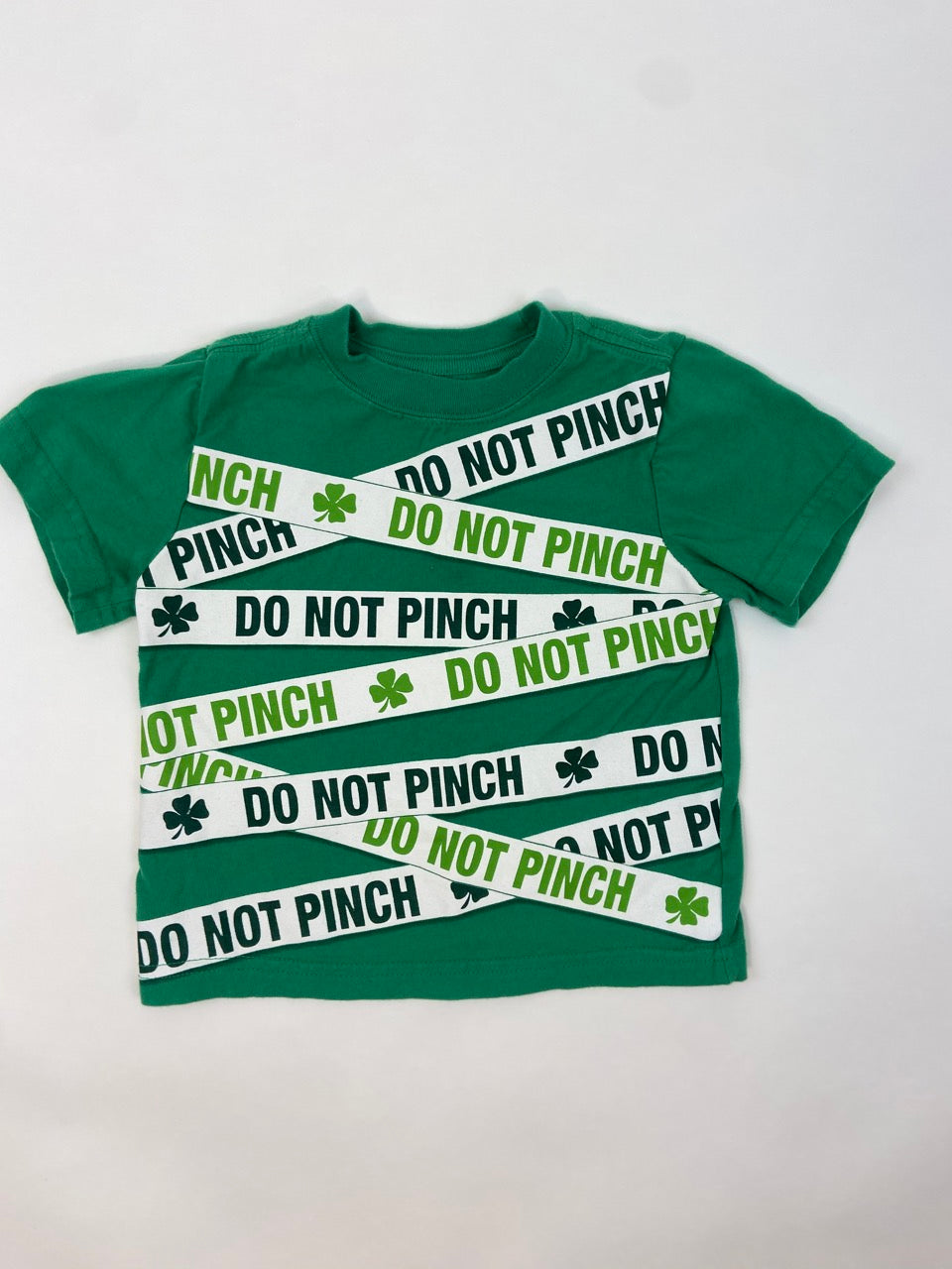 "Do Not Pinch" Caution Tape Tee- 24 Month
