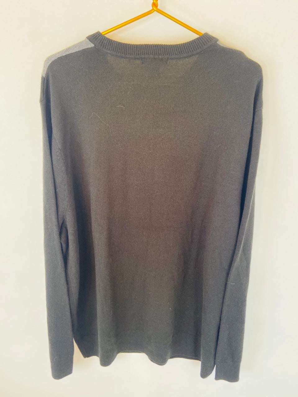 Black and Gray Argyle Sweater- XXL