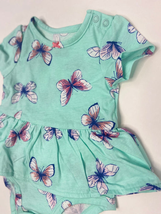 Butterfly Skirt Onesie- 6 Months
