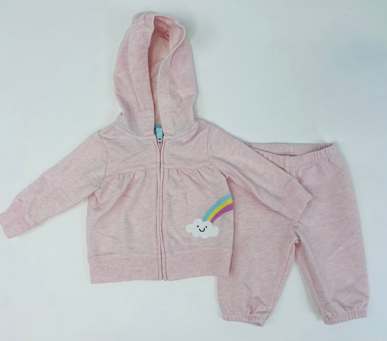 Pink Rainbow Jogger Outfit- 3 Months