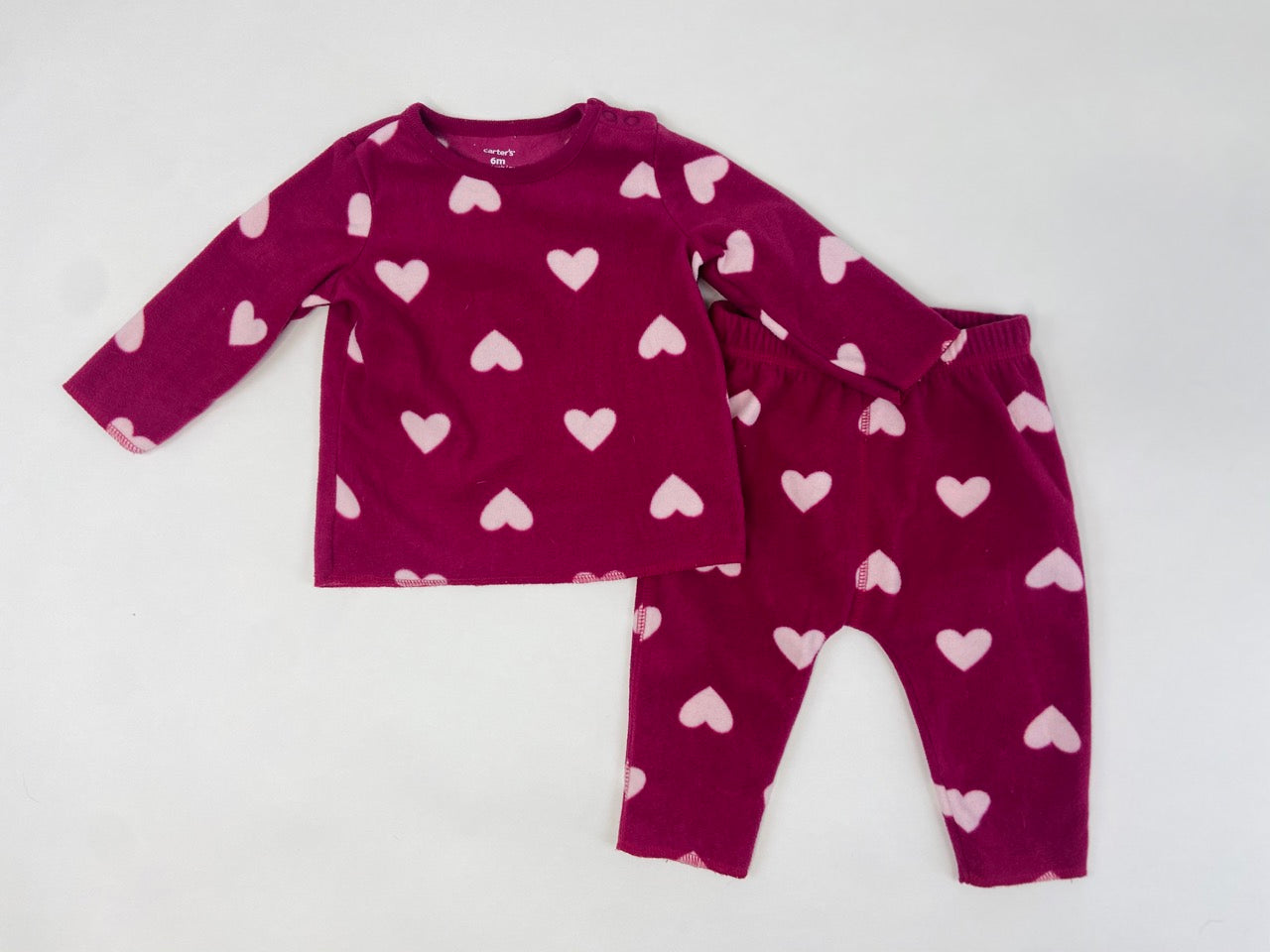 Fleece Hearts Outfit - 6 Months