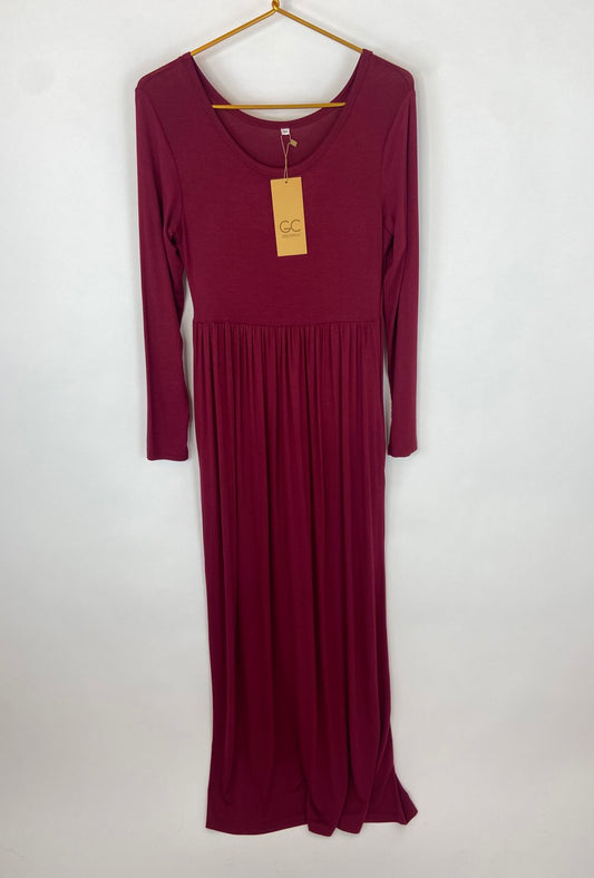 Burgundy Long Sleeve Dress- NWT - M