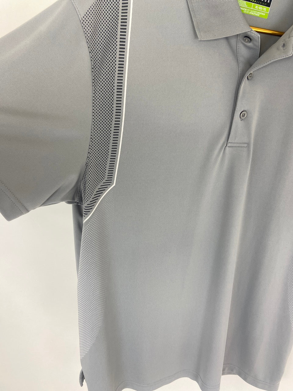 Gray PGA Tour Pro Series Athletic Fit Golf Shirt- XL
