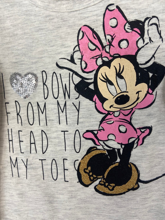 "I love Bows..." Long Sleeve Minnie Mouse Top- 12/18 Month