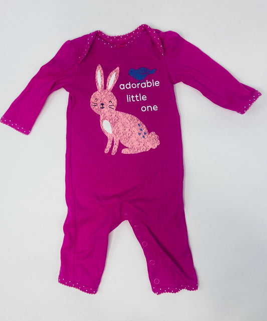 "Adorable Little One" Magenta One Piece Outfit- 3 Month