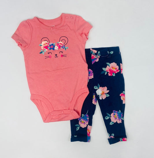 Happy Bunny Two Piece Outfit- 6 & 9 Months