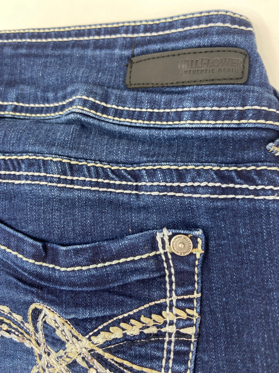 Wallflower Dark Wash Jeans- L (9)
