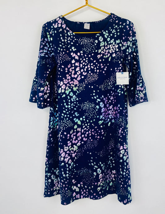 NWT- Navy and Metallic Leopard Dress- Youth XL (16)