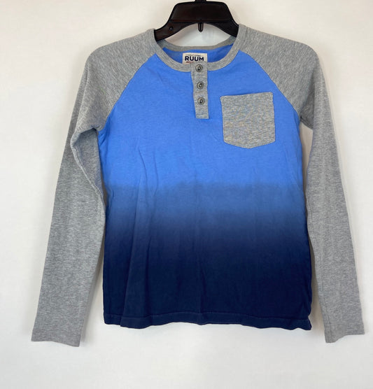 Ombre Blue Basic Long Sleeve- Youth M (10)