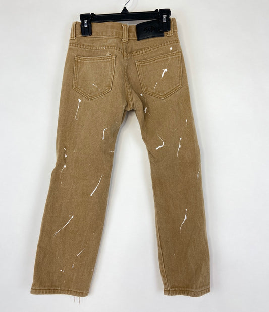 Trestles Supply Co. California Republic Splatter Paint Tan Denim- Youth 8
