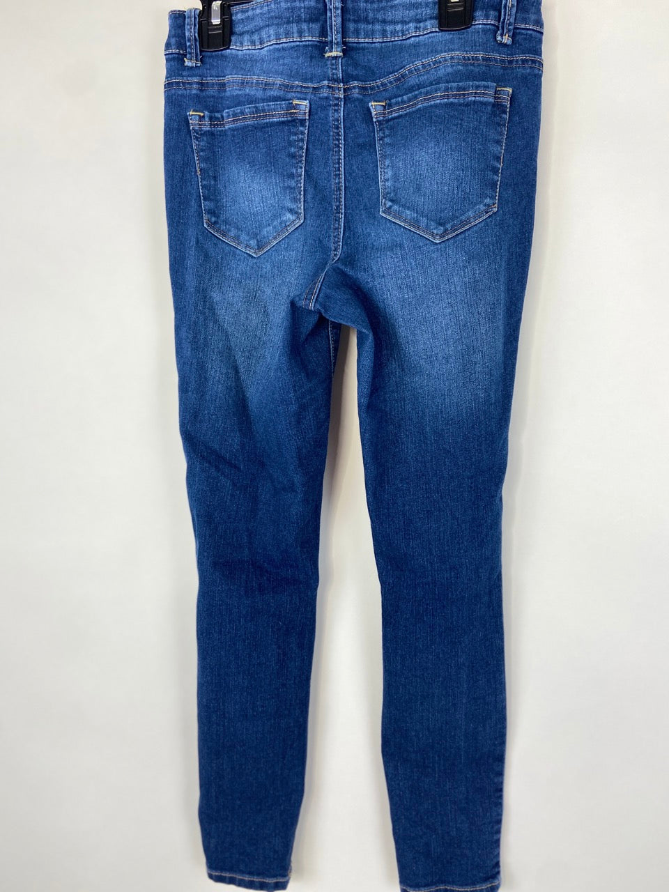 Dark Wash Distressed Skinny Jeans- 5