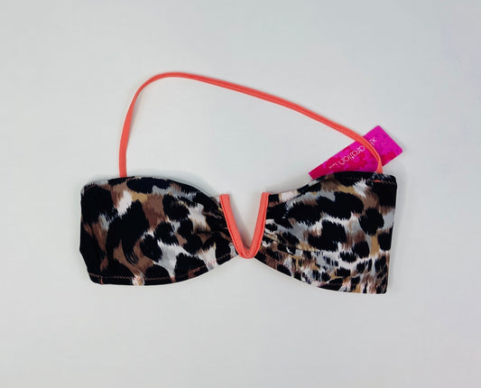 NWT- Leopard Bakini Swimsuit Top- M