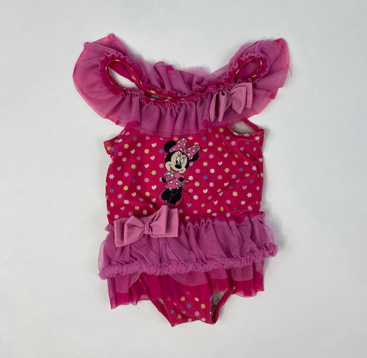 Pink Minnie Mouse Tutu One Piece Swimsuit- 2T