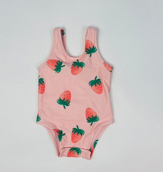 Strawberry One Piece Swimsuit- 6/12 Months