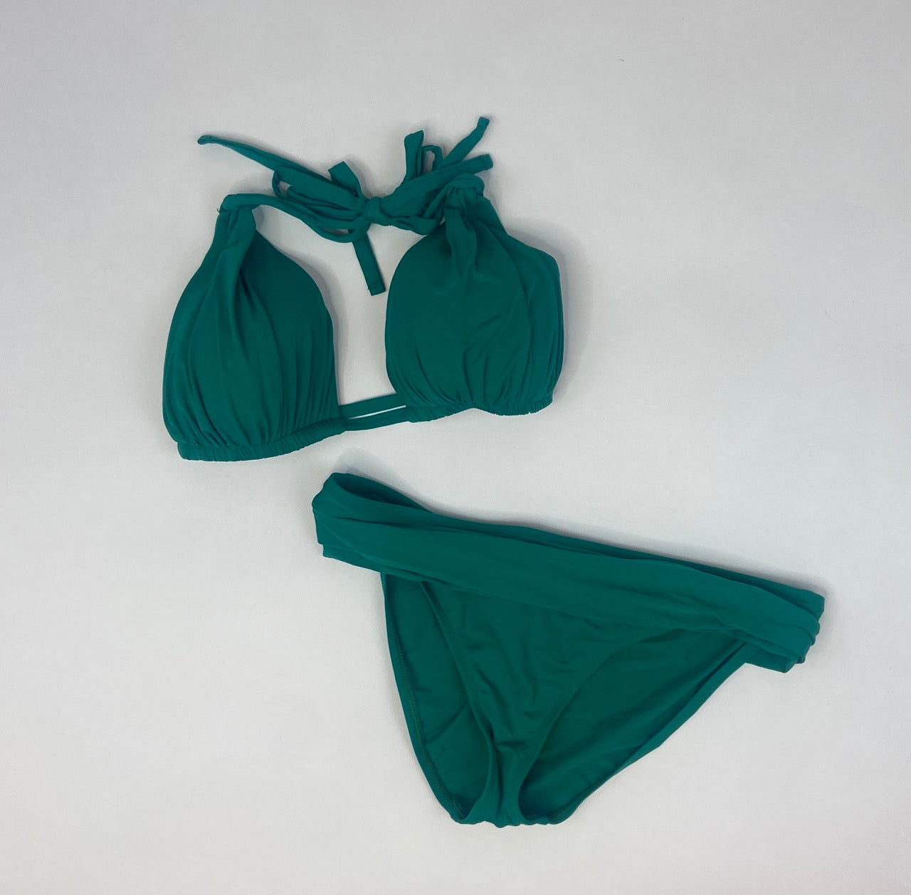 La Blanca, Green Halter Two Piece Swimsuit- Size 14