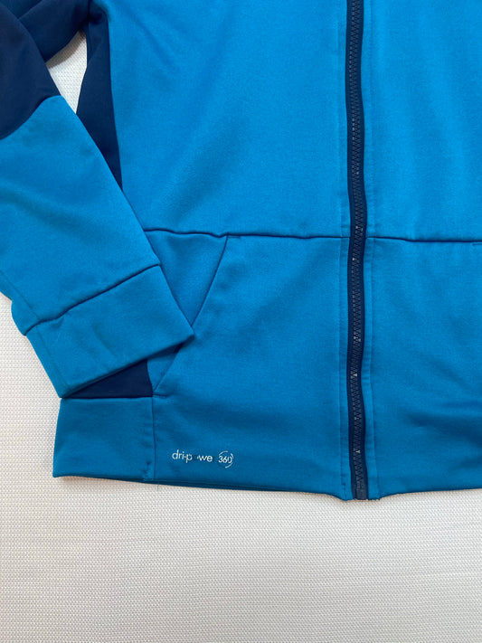 dri-power Teal and Navy Blue Zip up- Youth XL (14-16)