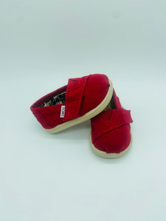 Red Canvas Crib Alpargata Tiny Classic Baby- 4T
