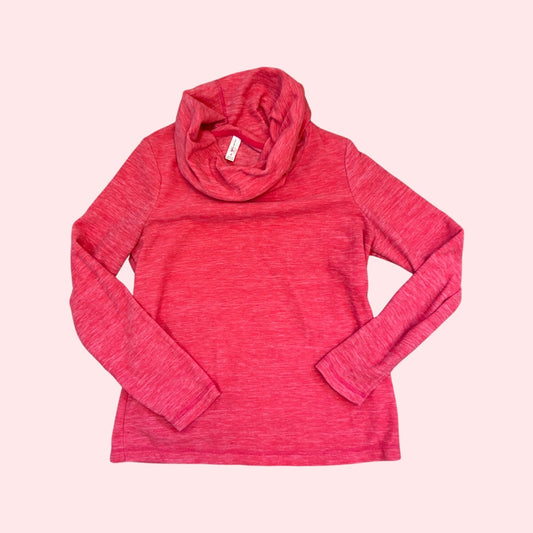 Hot Pink Cowel Neck Sweater- Women's S