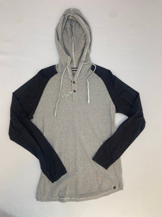 Organic Striped Hooded Pullover - M