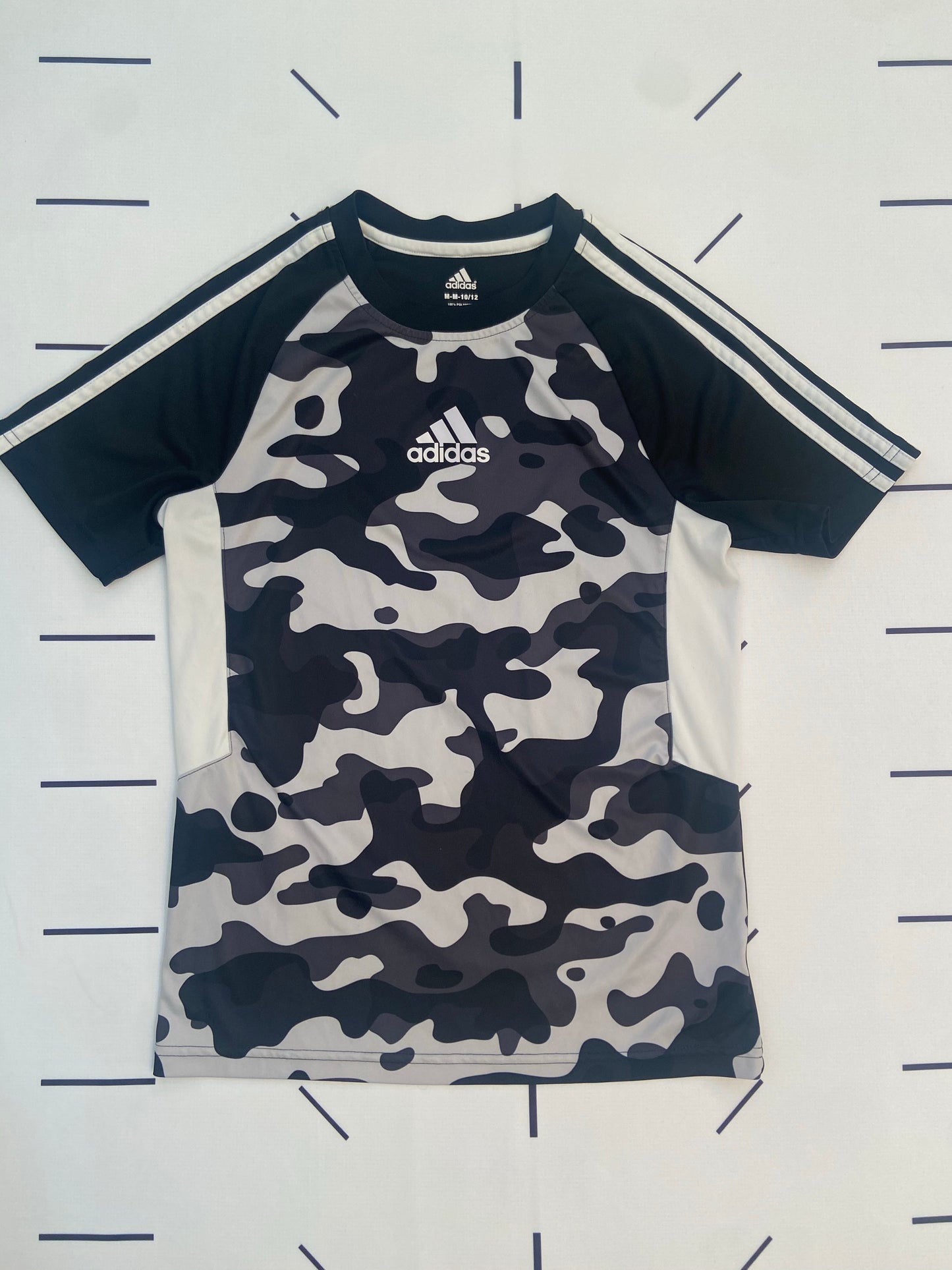 Black and Gray Camo Climalite Tee- Youth M (10-12)