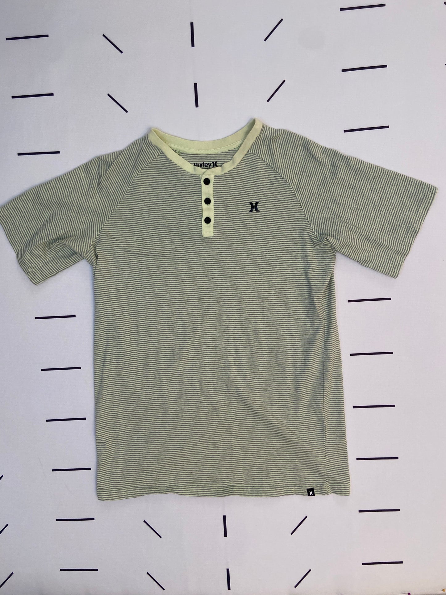 Pastel Yellow Half Button up Tee- Youth XL