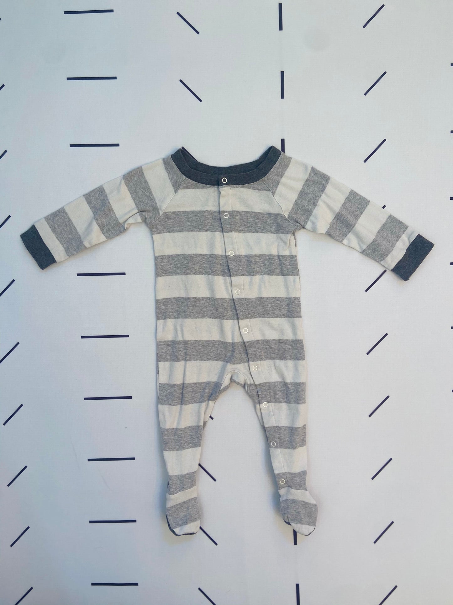 Gray Striped Sleeper - 6/9 Months